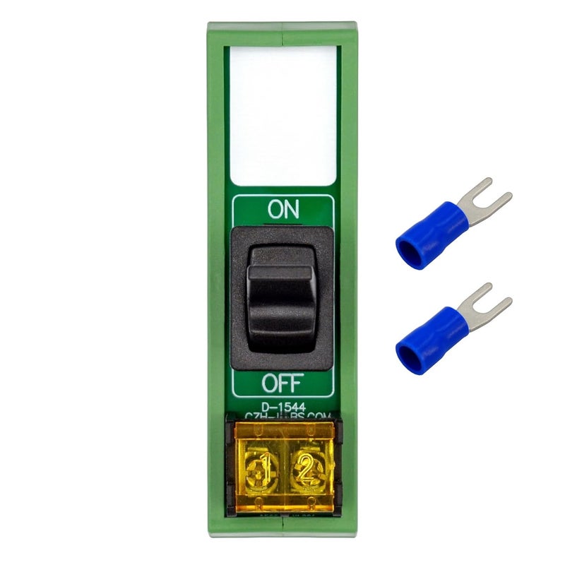 HCDC DIN Rail Mount Paddle Rocker Switch Module, 10Amp 250VAC / 50VDC (1 Channel) - Image 1